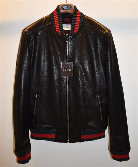 replica gucci mens leather jacket|dark gucci jackets for men.